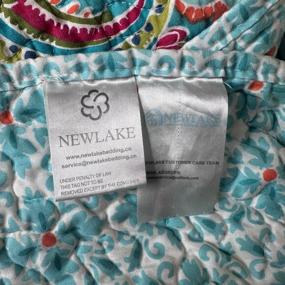 New Lake Boho Moroccan Bedspread Quilt Sham Set Reversible Coverlet Size Queen - Picture 3 of 14